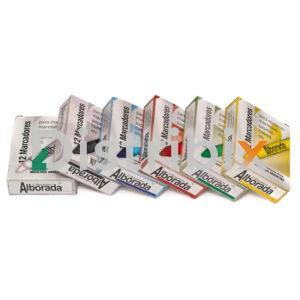 Set de 12 marcadores de cera ALBORADA en colores variados para marcar mármol, madera y cuero