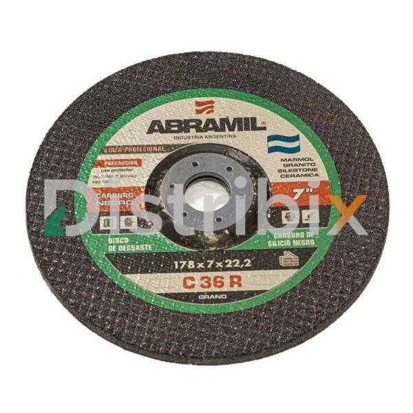 Disco de Desbaste ABRAMIL C 36 R 7 para mármol y granito - Medidas 178 x 7 x 22,2 mm