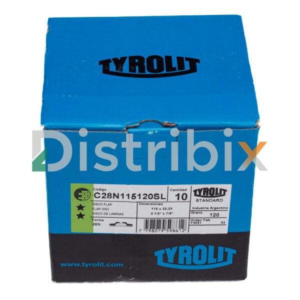 Caja del Disco Flap Tyrolit Grano 120