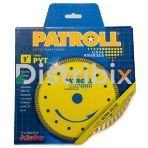 Vista frontal del Disco Corte Diamantado Turbo PYT Patroll 9".
