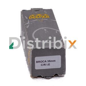 Caja de Broca Diamantada DIAPAR 35 mm indicando el diámetro.