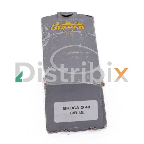 Caja de la Broca Diamantada DIAPAR 40 mm indicando el diámetro