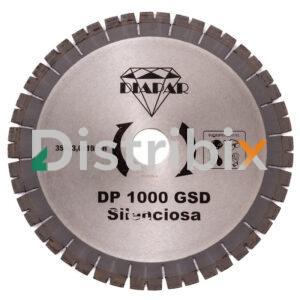 Disco DP 1000 GSD 7x1 Diamantado Silencioso DIAPAR 350 mm visto de frente.
