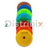 Pad Esponja 8 Pasos para Pulir 115 mm visto de frente con abrojo Velcro.