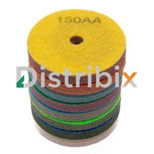 Discos del Pad Esponja 8 Pasos para Pulir 115 mm apilados con todos los números de los pasos.
