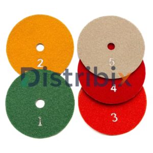 Pad diamantado seco 5 pasos – Vista frontal
